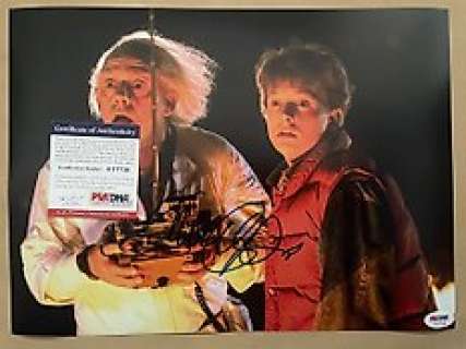Back To the Future | Back to the Future - Signed by Michael J. Fox (Marty McFly) - with PSA/DNA Certification - No Reserve! | Catawiki