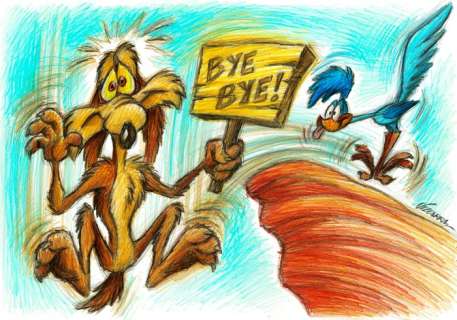 Joan Vizcarra - Wile E. Coyote & Road Runner - Original Drawing - Pencil Art - Hand Signed - Original Artwork | Catawiki
