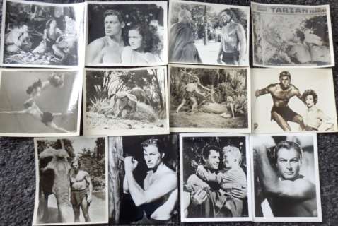 Tarzan - Buster Crabbe, Johnny Weissmuller, Ron Ely, Lex Bakker and others - 12 Movie Stills Tarzan with different actors | Catawiki