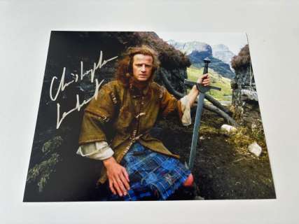 Highlander (1986) - signed by Christopher Lambert as Connor MacLeod, with COA | Catawiki