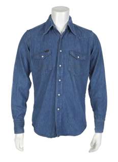 JOHN TRAVOLTA URBAN COWBOY DENIM SHIRT | Julien’s