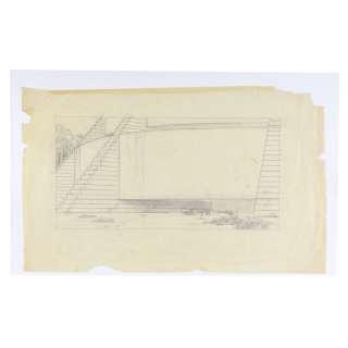 Star Wars: A New Hope (1977) - Lot 387 - Hand-Drawn Ralph McQuarrie Yavin "Rebel Stronghold" Drawing for Production Illustration