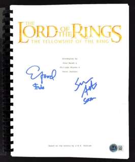Lord of the Rings - Elijah Wood & Sean Austin - Signed Script - Beckett COA | Catawiki