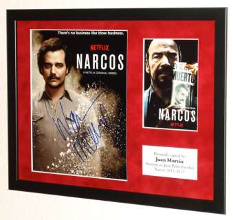 Narcos - Juan Murcia (Juan Pablo Escobar) Premium Framed, signed, COA | Catawiki
