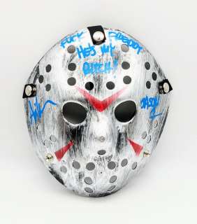Friday the 13th - Ari Lehman "The 1st Jason Vorhees" Autograph + Inscriptions "Jason 1" + "F*** Freddy! He’s my b****" | Catawiki
