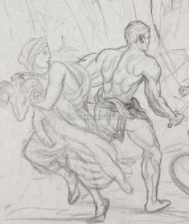 Jason And the Argonauts (1963) | Ray Harryhausen Hand-Drawn Concept of Jason (Todd Armstrong) and the Skeletons | Propstore