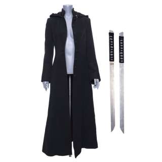 MARVEL‘S THE DEFENDERS (T.V. SERIES, 2017) - Lot 324 - Elektra Natchios‘ Defenders Black Sky Coat and Stunt Wakizashi
