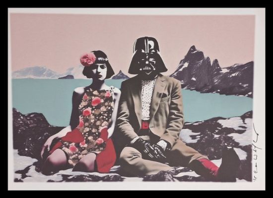 Darth Vader - edition "Surreal Harmonies vintage collage edition" by Emma Wildfang - Large size | Catawiki