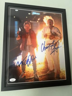Back to the Future - Michael J. Fox & Christopher Lloyd signed gr - with Coa JSA lettera - Framed 11x14 | Catawiki