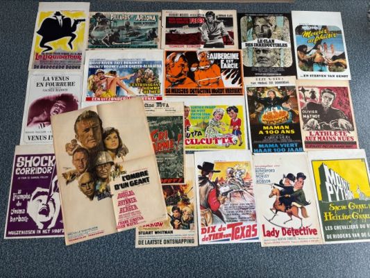 - - - - Zeldzaam Cinema Memorabilia Lot (20) – Originele Belgische & Franse Vintage Filmaffiches incl. Grote | Catawiki