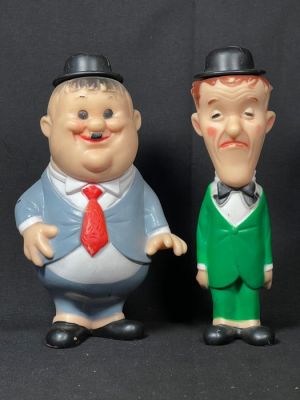 Ledra Plastic - Figurine - Stanlio & Ollio - Laurel & Hardy - Plastic | Catawiki