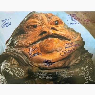 Star Wars Episode VI: Return of the Jedi - Jabba the Hutt Signed by 8 - See Description! | Catawiki