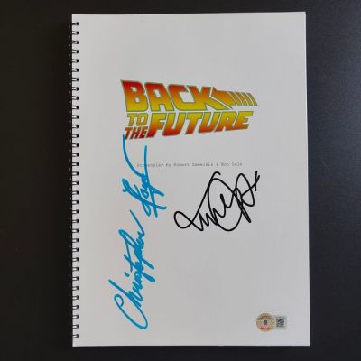 Back to the Future - Full Script Signed by Michael J. Fox & Christopher Lloyd – Beckett Witnessed