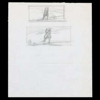 STAR WARS: THE EMPIRE STRIKES BACK (1980) - Lot 795 - Hand-Drawn Ralph McQuarrie Luke on Tauntaun Thumbnail Sketches