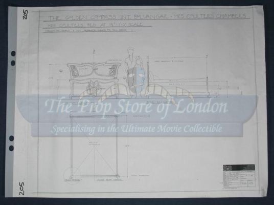 The Golden Compass | Production Used ’Mrs Coulter’s Chambers’ Blueprint | Propstore (Buy Now)