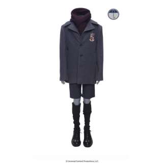 The Umbrella Academy (2019-2024) | Number Five’s (Aidan Gallagher) Bank Press Conference Umbrella Academy Uniform with Stunt Jacket and Tattoo Sticker | Propstore