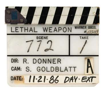 Lot 159 - Richard Donner‘s Lethal Weapon Clapperboard.