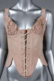 The pink calico corset worn by Joanna Lumley in | Kerry Taylor Auctions