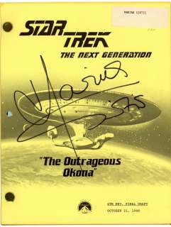 Marina Sirtis Personal Signed Star Trek Script | Weiss Auctions