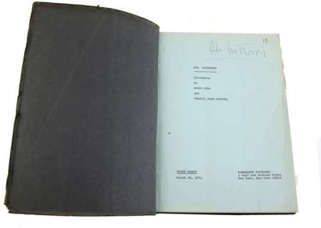 The Godfather (1972) Original Third Draft film script, Screenplay by Mario Puzo and Francis Ford… | Ewbank’s