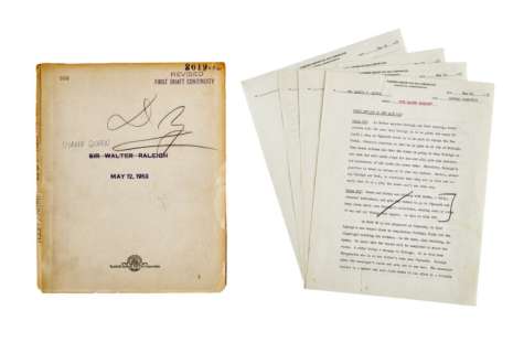 Lot 44 - BETTE DAVIS: "THE VIRGIN QUEEN" DARYL ZANUCK ANNOTATED FILM SCRIPT WITH TYPED PRODUCTION NOTES