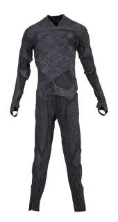 Lot 821 - AFTER EARTH: JADEN SMITH "KITAI RAIGE" HERO LIFESUIT AND HERO WEAPON PROP (WITH DVD)
