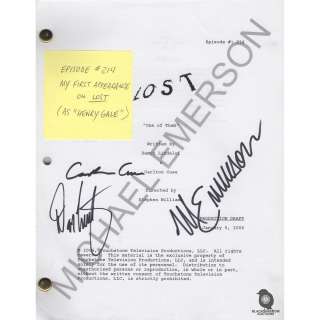 Lost | LOST Script for Episode "One of Them" Signed by Michael Emerson & Executive Producers | Blacksparrow