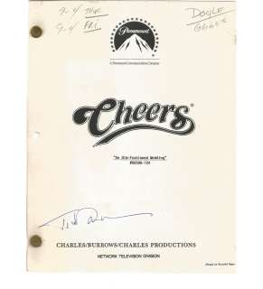 Cheers personal script of actor Ted Danson signed also with notes and names on the cover and rehears | Piece of the Past