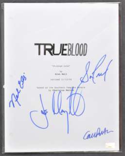 TRUE BLOOD - 2008-2014 - AUTOGRAPHED SCRIPT COVER X4 CAST MEMBERS | Auctioneum Ltd
