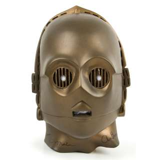 Don Post Star Wars C-3PO Vintage 1977 Mask Signed by Anthony Daniels & Bill Malone | Blacksparrow