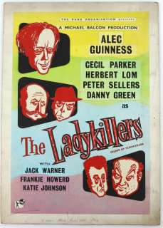 Lot 1286 - The Ladykillers (1955) Original hand painted artwork for the UK One Sheet film poster of the Ealing…