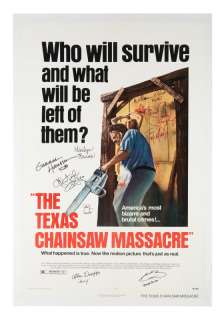 Lot 414 - The Texas Chain Saw Massacre | Cast-Signed Film Poster