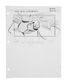 Lot 710 - The Big Lebowski | One Page, Scene 76 / Set-Up 6a | "Scattering Donny‘s Ashes Scene" Original Storyboard
