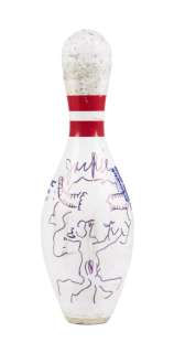 The Big Lebowski | Jeff Bridges "Jeffrey ’The Dude’ Lebowski" Signed and Illustrated Bowling Pin (I) | Julien’s