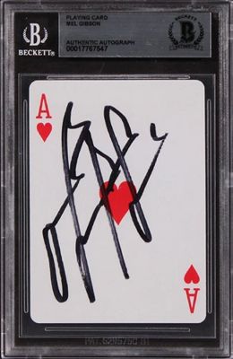 Mel Gibson Maverick Authentic Signed Ace Of Hearts Card BAS Slabbed 2 | Activity Auctions