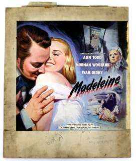 Madeleine (1950) - Original hand painted poster artwork, directed by David Lean and starring Ann… | Ewbank’s