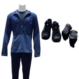 The Terminal List James Reece Chris Pratt Screen Worn Long Sleeve, 1/4-Zip Sweater , Short Sleeve Shirt, Elastic Waist Pants, Gloves & Draw String Athletic Shoes Ep 102 - Lot #23 - The Terminal List James Reece Chris Pratt Screen Worn Long… | VIP Fan Auctions