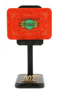 AMENDED DESCRIPTION - James Bond Casino Royale (2006) $500,000 poker chip on a presentation stand,… | Ewbank’s