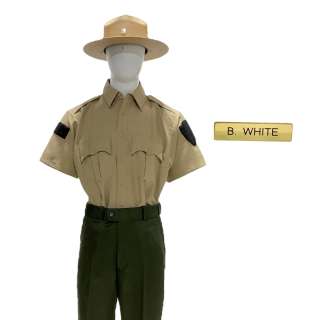 The Blackening Officer White’s Short Sleeve, Button-Front Shirt, Zip-Front Pants, Hat & Name Tag | VIP Fan Auctions
