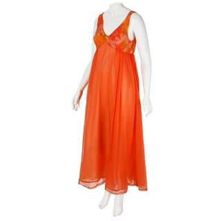 MAD MEN - Megan Draper (Jessica Paré) Orange Chiffon Peignoir Set