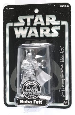 Jeremy Bulloch as Boba Fett in Star Wars: The Empire Strikes Back Signed Hasbro 2003 Convention Action Figure with Character Name | SWAU