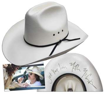 ‘‘Dallas Buyers Club‘‘ Cowboy Hat Signed & Screen-Worn by Matthew McConaughey -- McConaughey Won the Best Actor Oscar for His Role