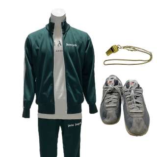 Lot #51: The Underdoggs Jaycen Snoop Dogg Screen Worn Sweater, Shirt, Pants, Sneakers & Whistle Ch 10 Sc 52-61