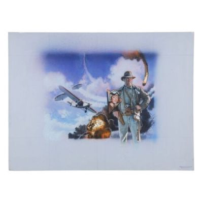 Indiana Jones Series (1981-2023) | Lot 178 : Drew Struzan Original Hand-Painted "Indiana Jones and the Sky Pirates" Book Cover Artwork | Propstore