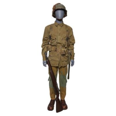 SAVING PRIVATE RYAN (1998) - Lot #1101 : Private James Ryan‘s (Matt Damon) Military Belt with 101st Airborne Military Costume and Stunt M1 Garand Rifle