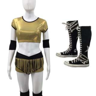 Heels Elle Dorado AJ Mendez Screen Worn Knee High Sneakers, Shirt, Shorts, Elbow Pads & Knee Pads Ch 1, 4 Sc 30-68 Ep 204 & 208 | VIP Fan Auctions
