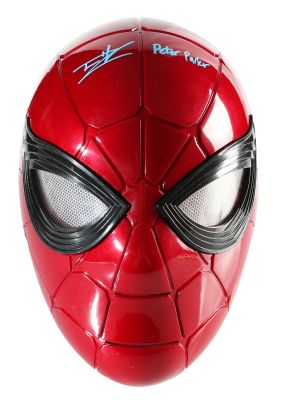 Tom Holland as Iron Spider-Man in Avengers: Infinity War (SWAU) Signed Hasbro Legends Series Prop Replica Helmet with Character Name | SWAU
