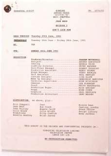 ORIGINAL PRODUCTION USED SITCOM ’ SINGLES ’ SCRIPT - ERIC CHAPPELL | Auctioneum Ltd