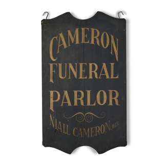 "Rachel, Rachel" | "Cameron’s Funeral Parlor" Prop Trade Sign | Sotheby’s