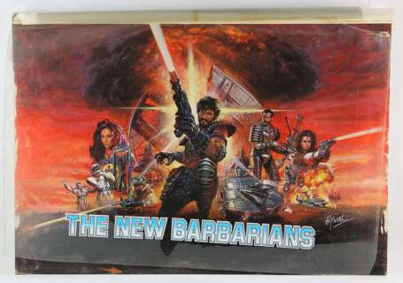 The New Barbarians (1983) Original artwork by British designer and artist Brian Bysouth, directed… | Ewbank’s